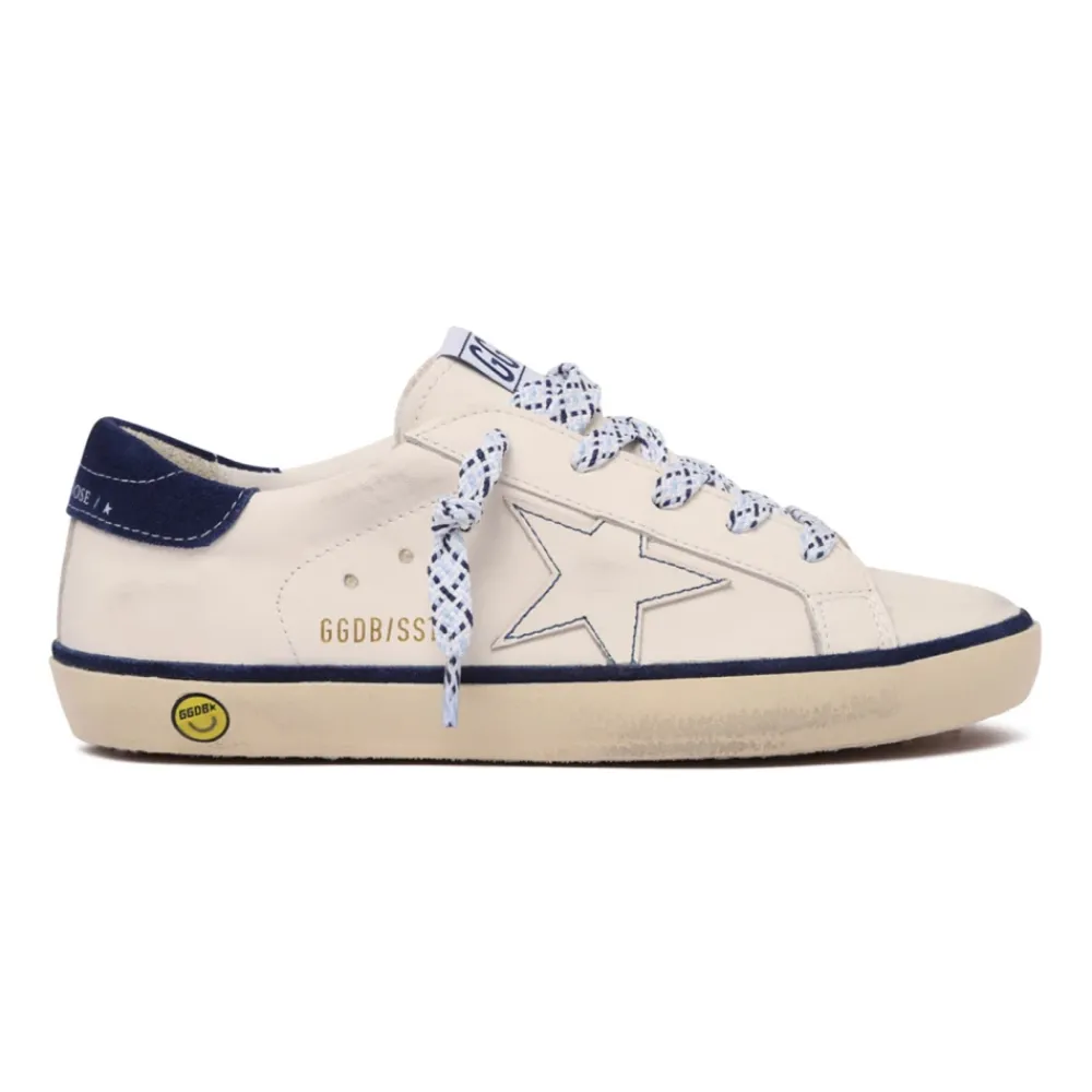 Golden Goose Blauw Superstar Leren Sneakers