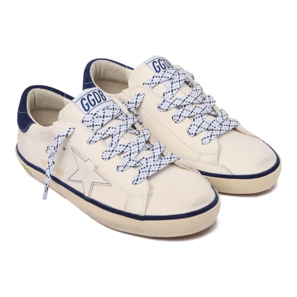 Golden Goose Blauw Superstar Leren Sneakers