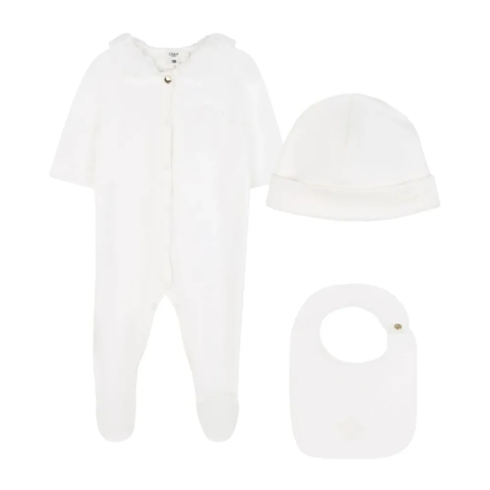 Chloé Bodysuits & Sets^Pyjama Set met Slabbetjes en Hoed