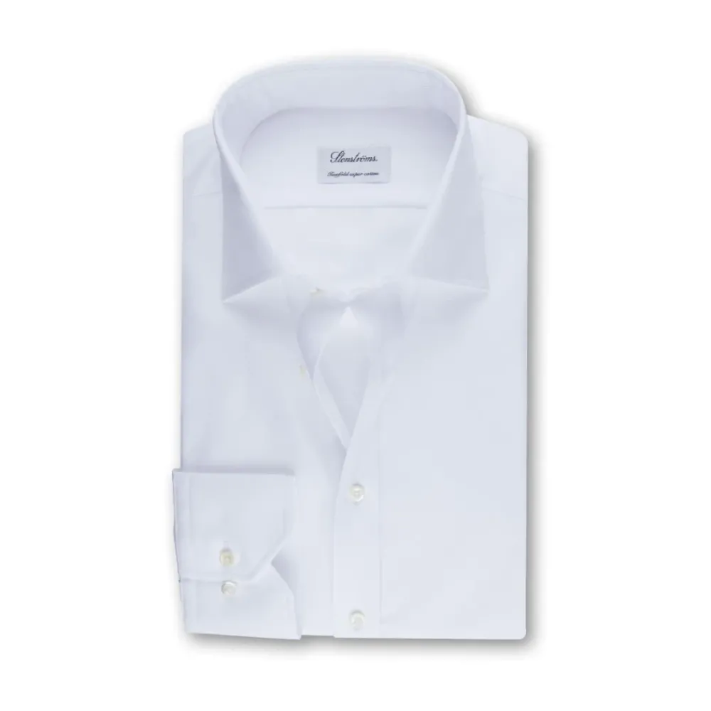 Heren Stenströms Overhemden^Twill Overhemd - Fitted Body