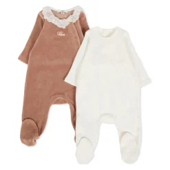 Chloé Bodysuits & Sets^Witte Babygrow Set met Geborduurd Logo