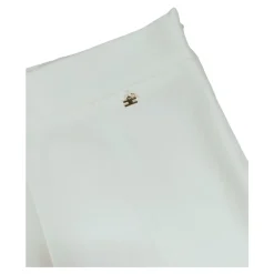 Elisabetta Franchi te hoge taille broek met metalen logo