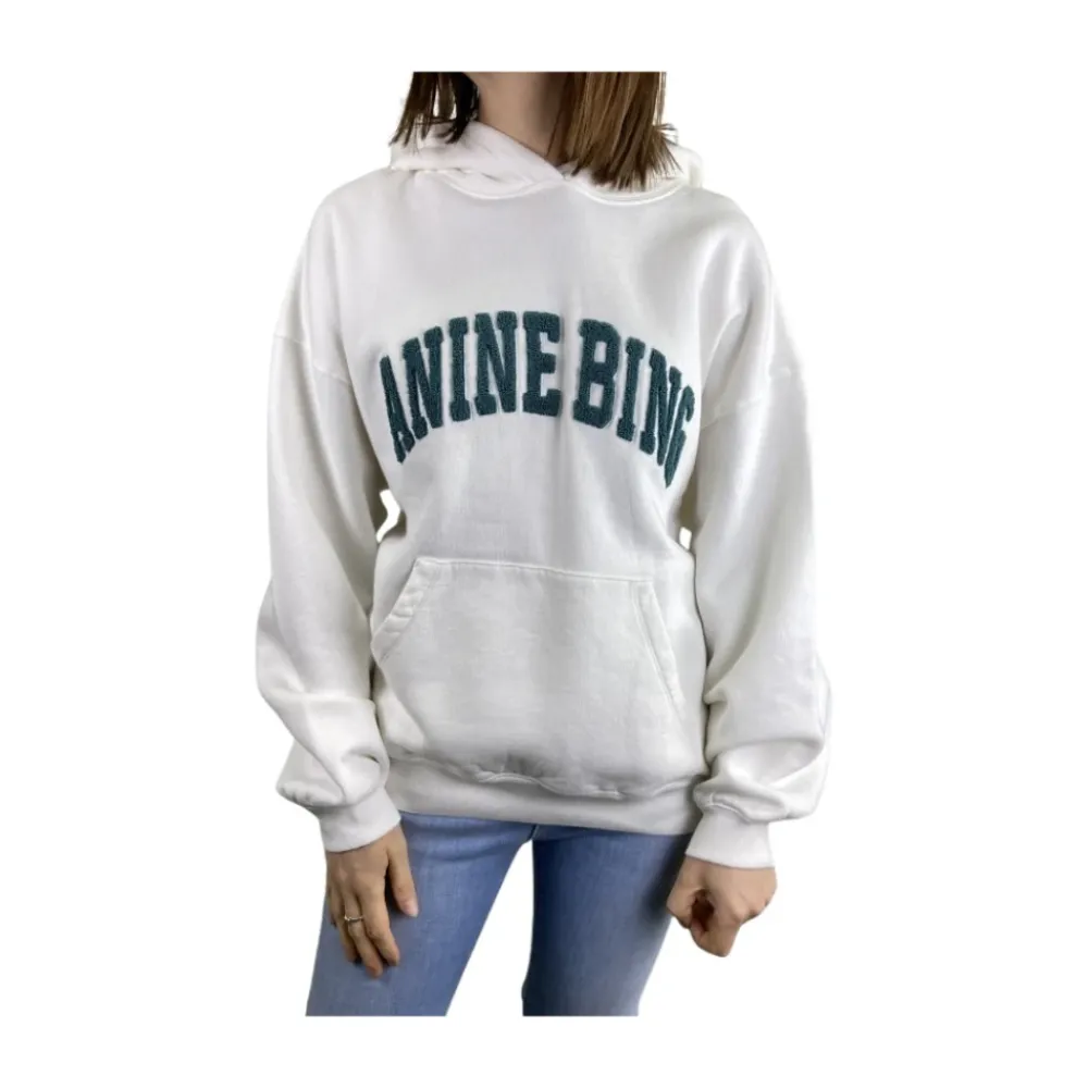 DAMES Anine Bing te Hoodie met Groene Letters