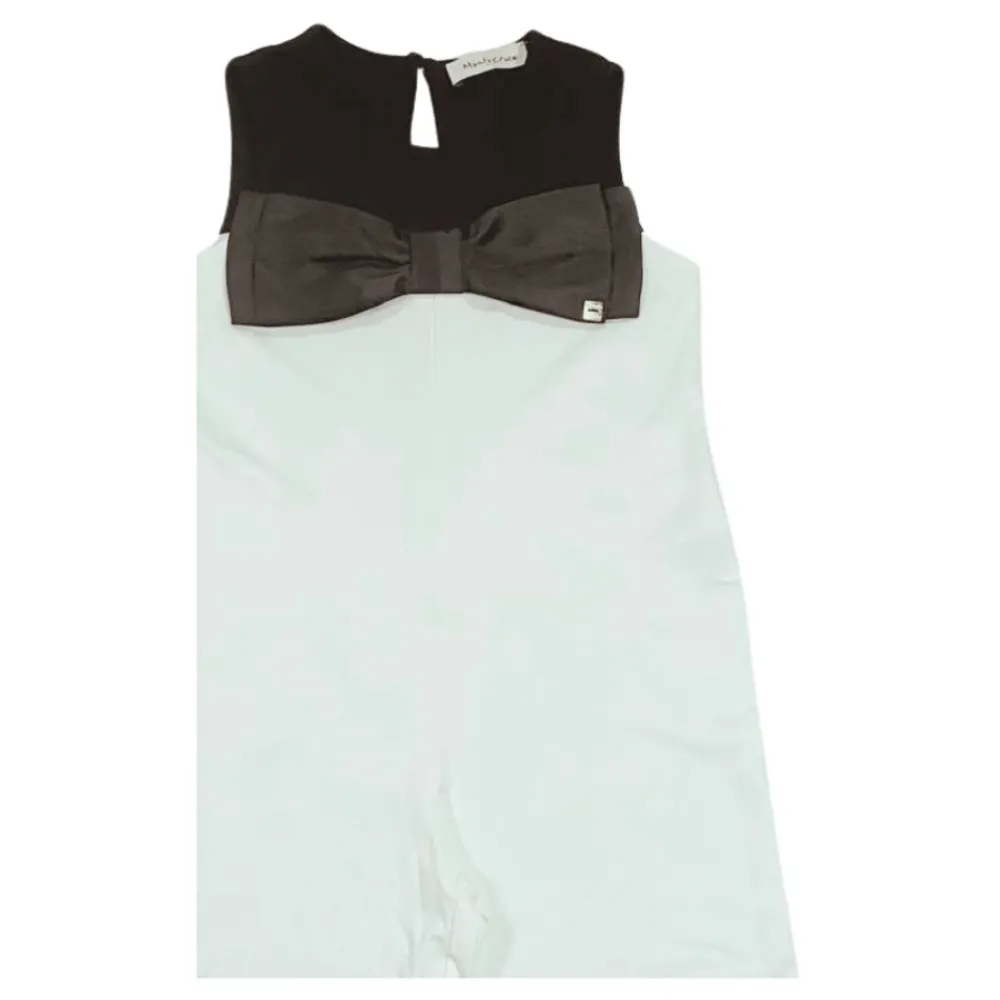 Manila Grace te jumpsuit met wijde pijpen en strik