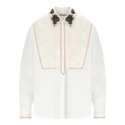 DAMES Essentiel Antwerp te Kant Geborduurde Overhemd