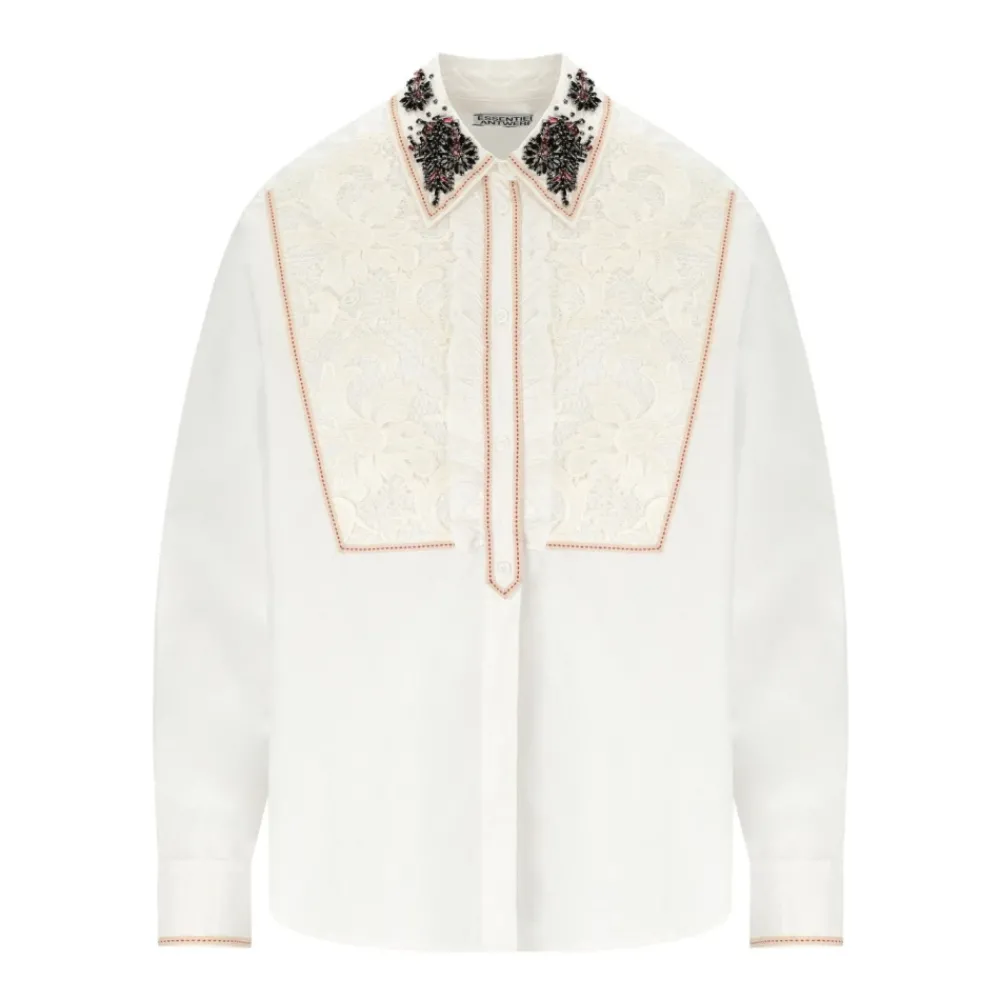 DAMES Essentiel Antwerp te Kant Geborduurde Overhemd