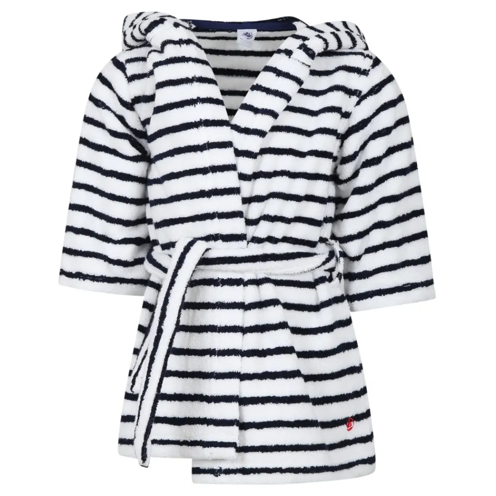 Petit Bateau te Katoenen Badjas met Blauwe Strepen