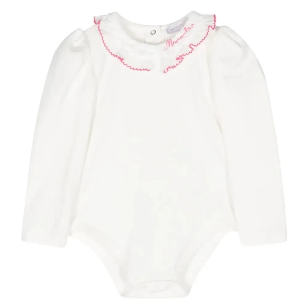 Monnalisa Bodysuits & Sets^te Katoenen Jersey Top met Ruchekraag