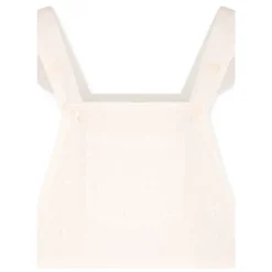 MC2 Saint Barth Witte katoenen tuinbroek met bloemenborduursel