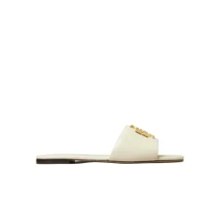 DAMES Tory Burch te leren sandalen met T-plaat