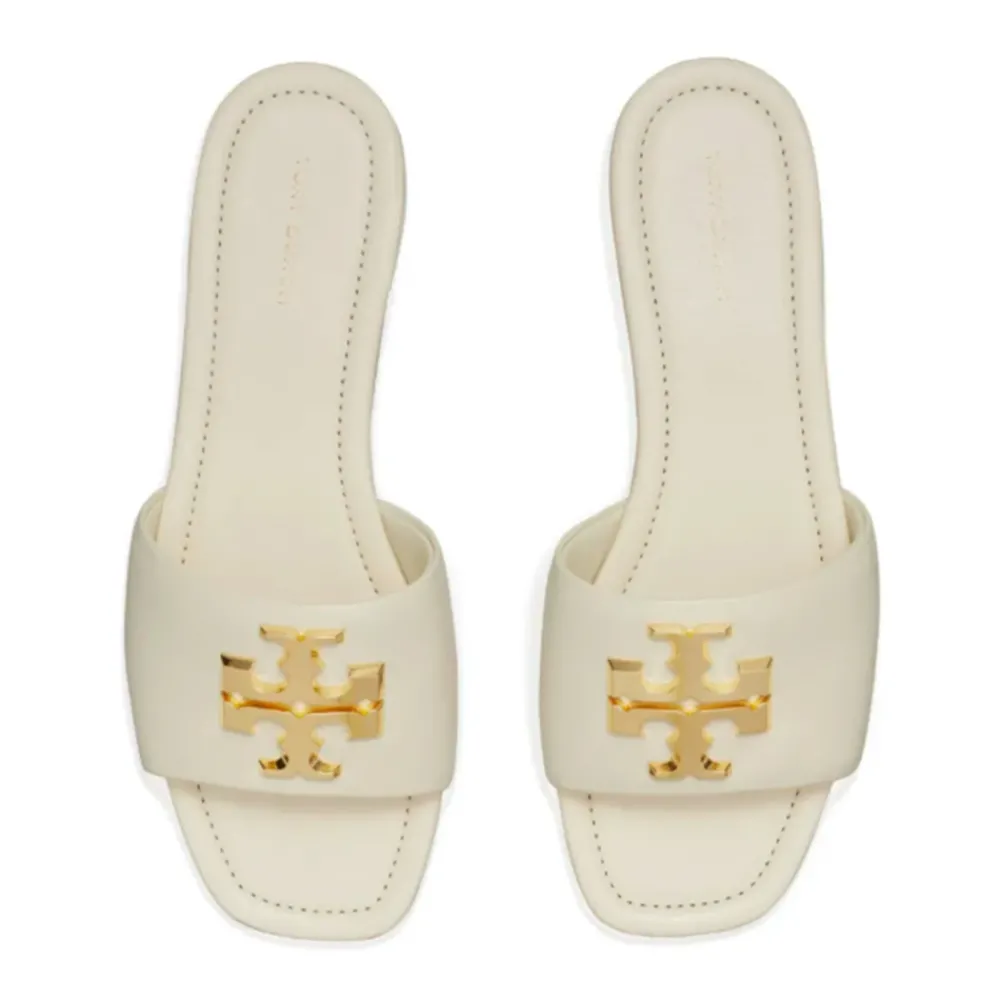 DAMES Tory Burch te leren sandalen met T-plaat