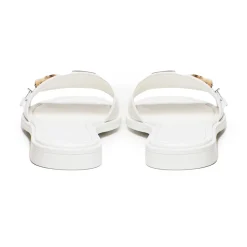 DAMES Chloé te leren sandalen met gesp en microhak