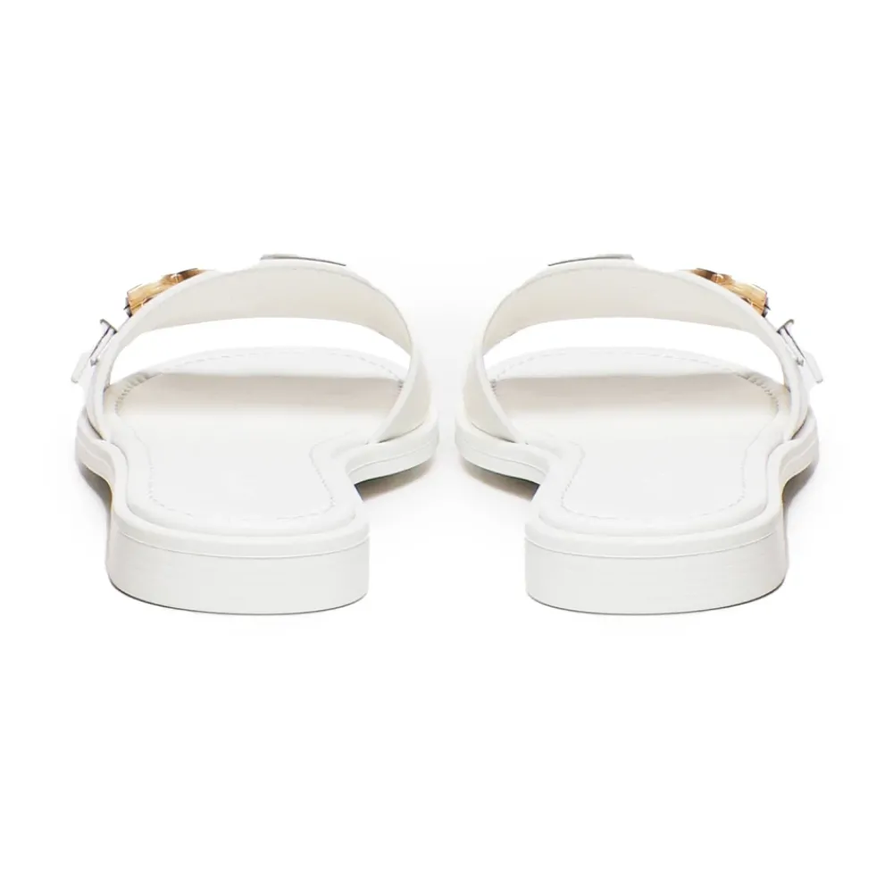 DAMES Chloé te leren sandalen met gesp en microhak