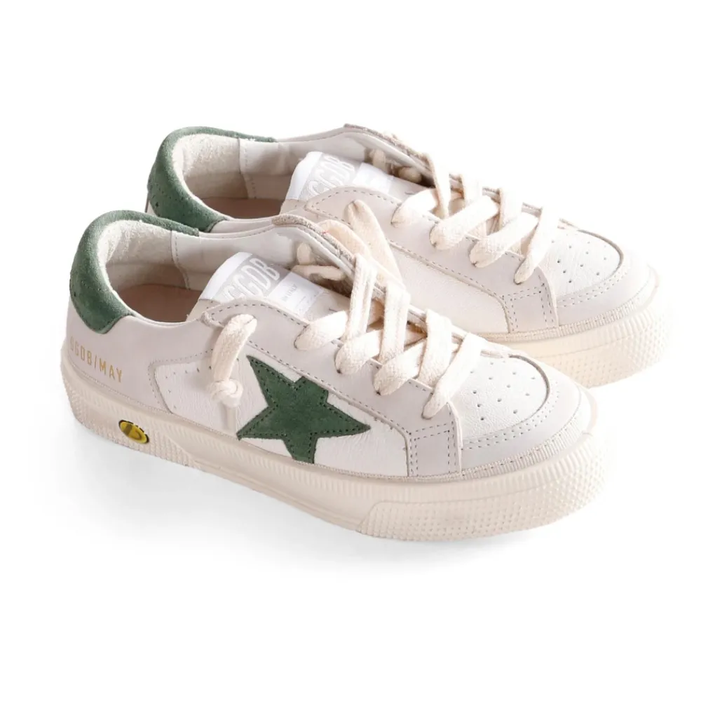 Golden Goose Sneakers^te Leren Sneakers met Groen Detail