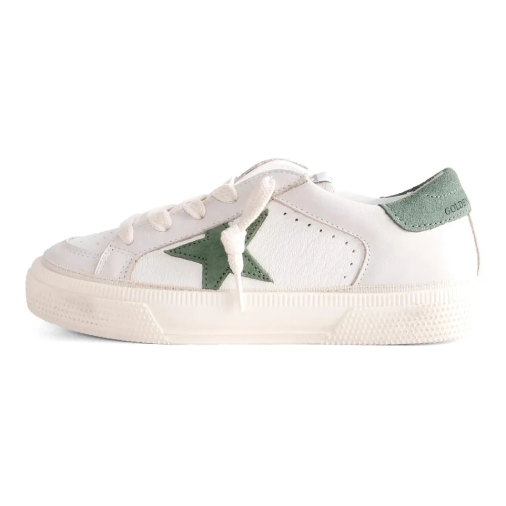 Golden Goose Sneakers^te Leren Sneakers met Groen Detail
