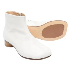 Maison Margiela te Leren Vierkante Neus Schoenen met Rits