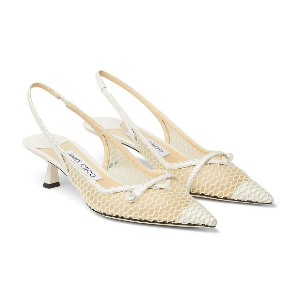 DAMES Jimmy Choo te Mesh Lage Hak Slingback Schoenen