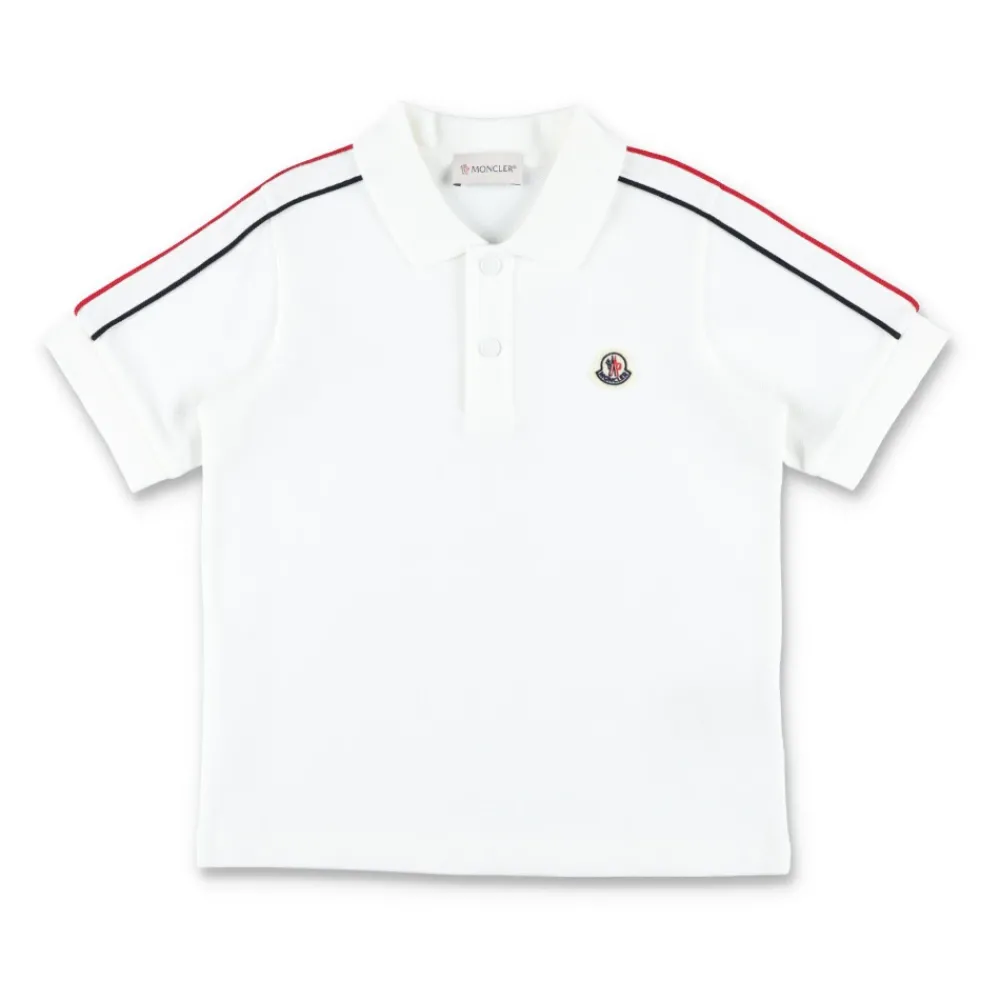 Moncler Witte Overall met Tricolour Afwerking