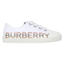 Burberry te platte schoenen met iconisch streepmotief en logo-opdruk