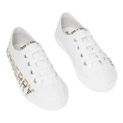 Burberry te platte schoenen met iconisch streepmotief en logo-opdruk