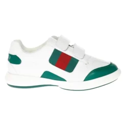 Gucci Sneakers^te Platte Schoenen met Groen Webdetail