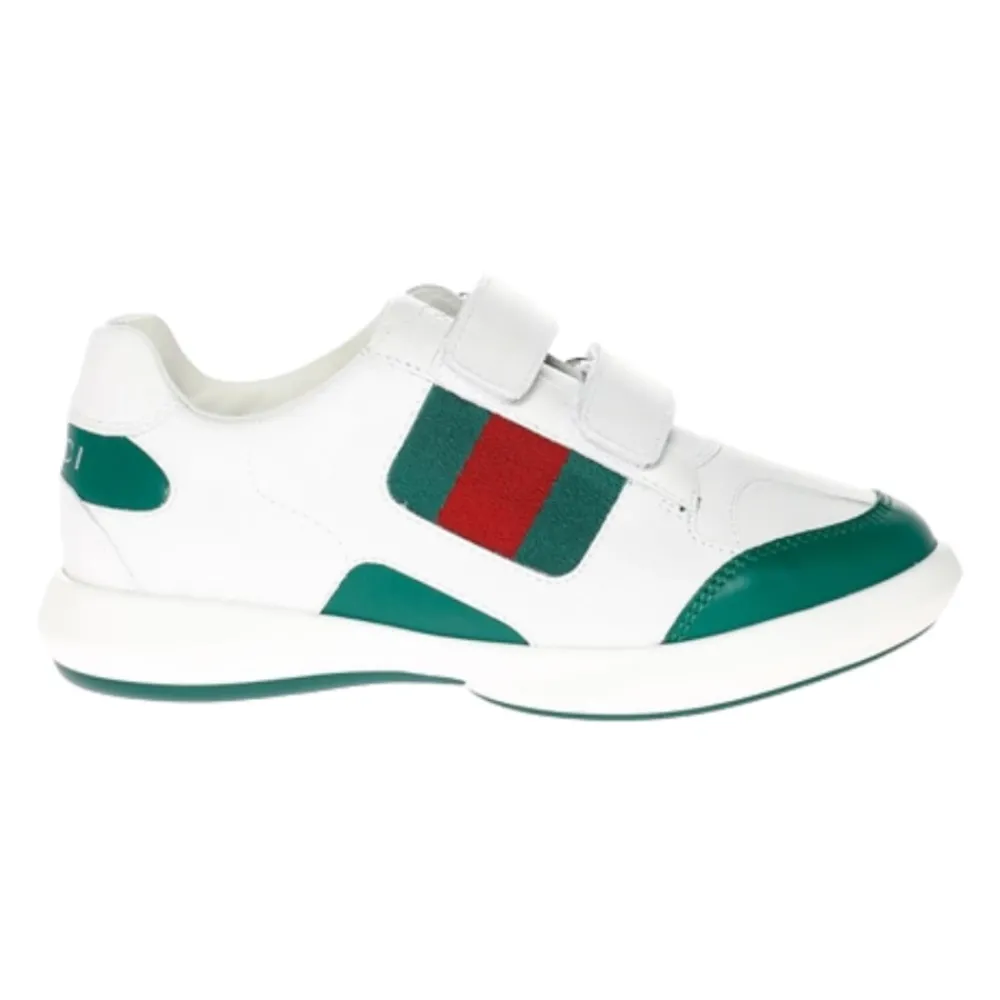 Gucci Sneakers^te Platte Schoenen met Groen Webdetail