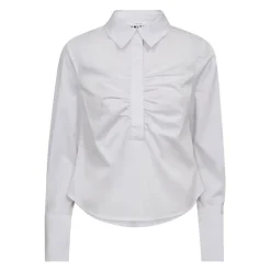 DAMES Haute L'Amitié Blouses^te Pure Placket Shirt Lange Mouw