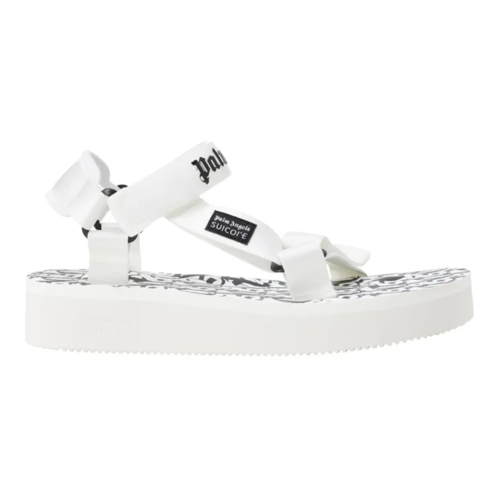 Heren Palm Angels te rubberen sandalen met logoband