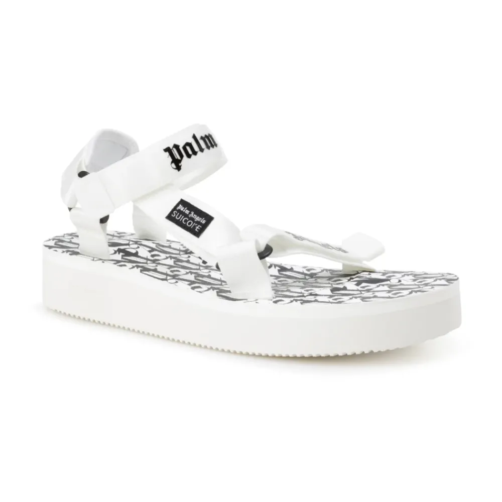 Heren Palm Angels te rubberen sandalen met logoband