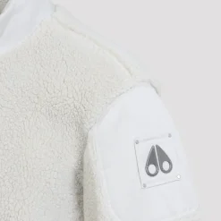 Moose Knuckles Outdoorjassen^Witte Saglek Jas met Harige Details
