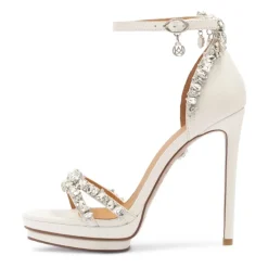 DAMES Kazar te sandalen uit de trouwcollectie versierd met kristallen