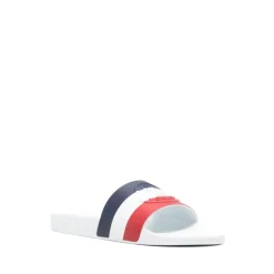 Heren Moncler te Slide Sandalen met Logoband