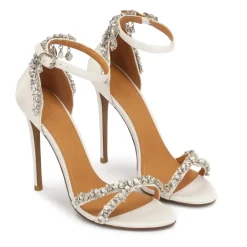 DAMES Kazar te trouwsandalen versierd met zirkonen