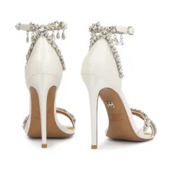 DAMES Kazar te trouwsandalen versierd met zirkonen