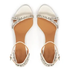 DAMES Kazar te trouwsandalen versierd met zirkonen