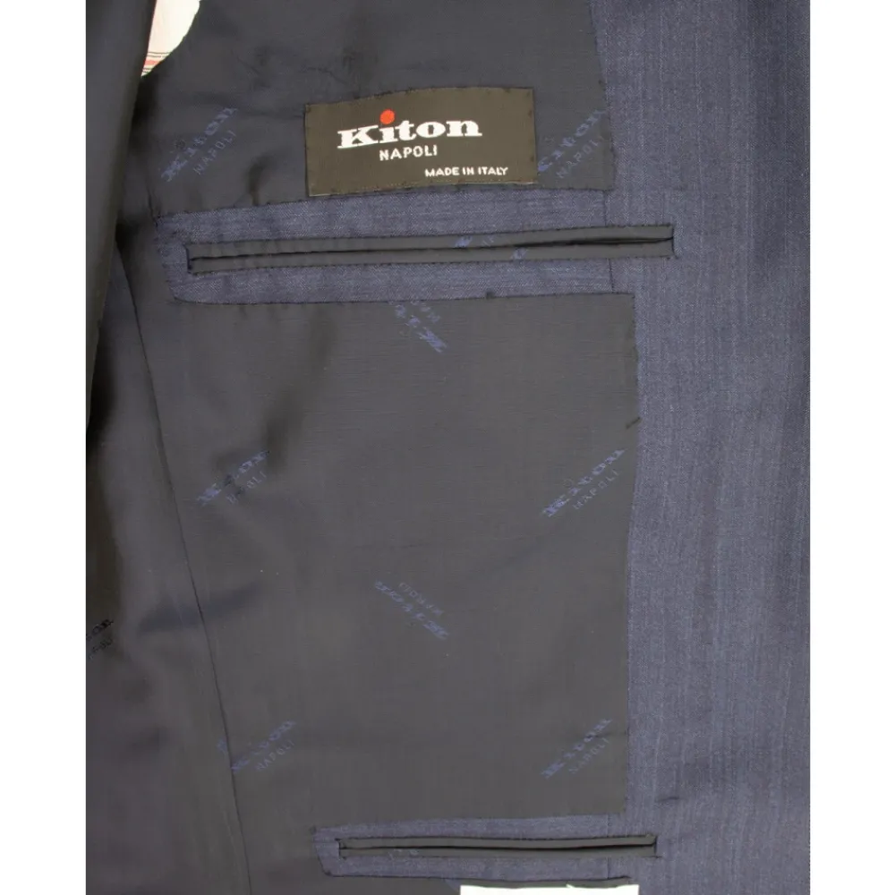 Heren Kiton Kostuums^Wol en Zijde Formeel Pak