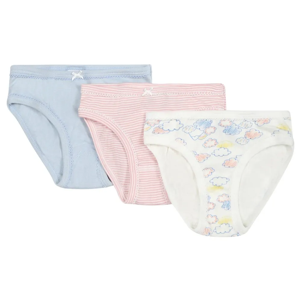 Petit Bateau Wolken Strepen Multicolor Briefs Set