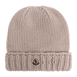 Moncler Wollen Beanie met Logo Patch