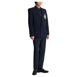 Heren Balmain Wollen blazer met kristal patch