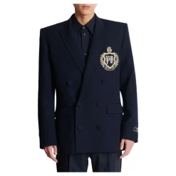 Heren Balmain Wollen blazer met kristal patch
