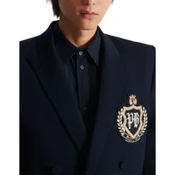 Heren Balmain Wollen blazer met kristal patch