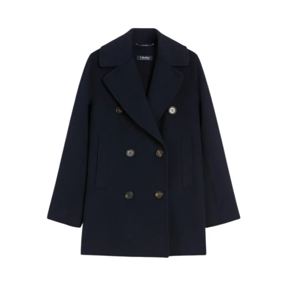 DAMES Max Mara Trenchcoats & Mantels^Wollen dubbelrijige cabanjas