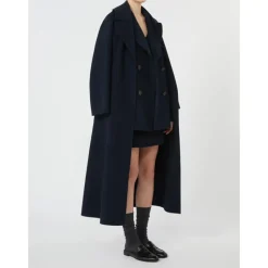 DAMES Max Mara Trenchcoats & Mantels^Wollen dubbelrijige cabanjas