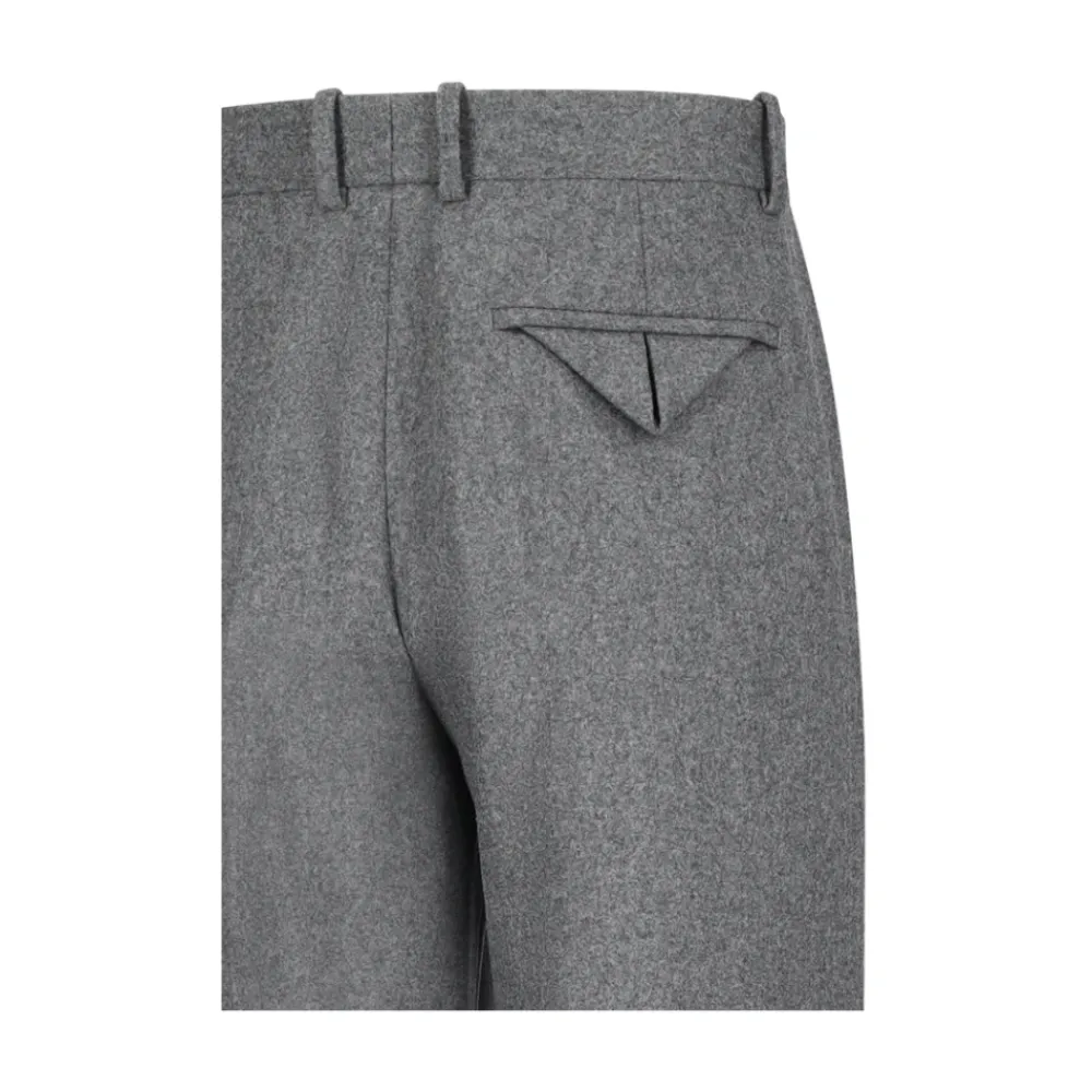 Heren Bottega Veneta Broeken^Wollen Flanellen Broek