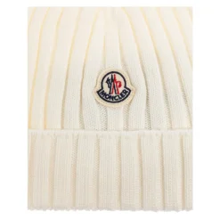Moncler Mutsen En Petten^Wollen muts met logopatch