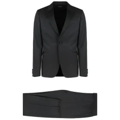 Heren Zegna Kostuums^Wollen pak met mohair, tweedelig