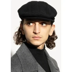 Heren Yohji Yamamoto Hoeden^Wollen platte pet