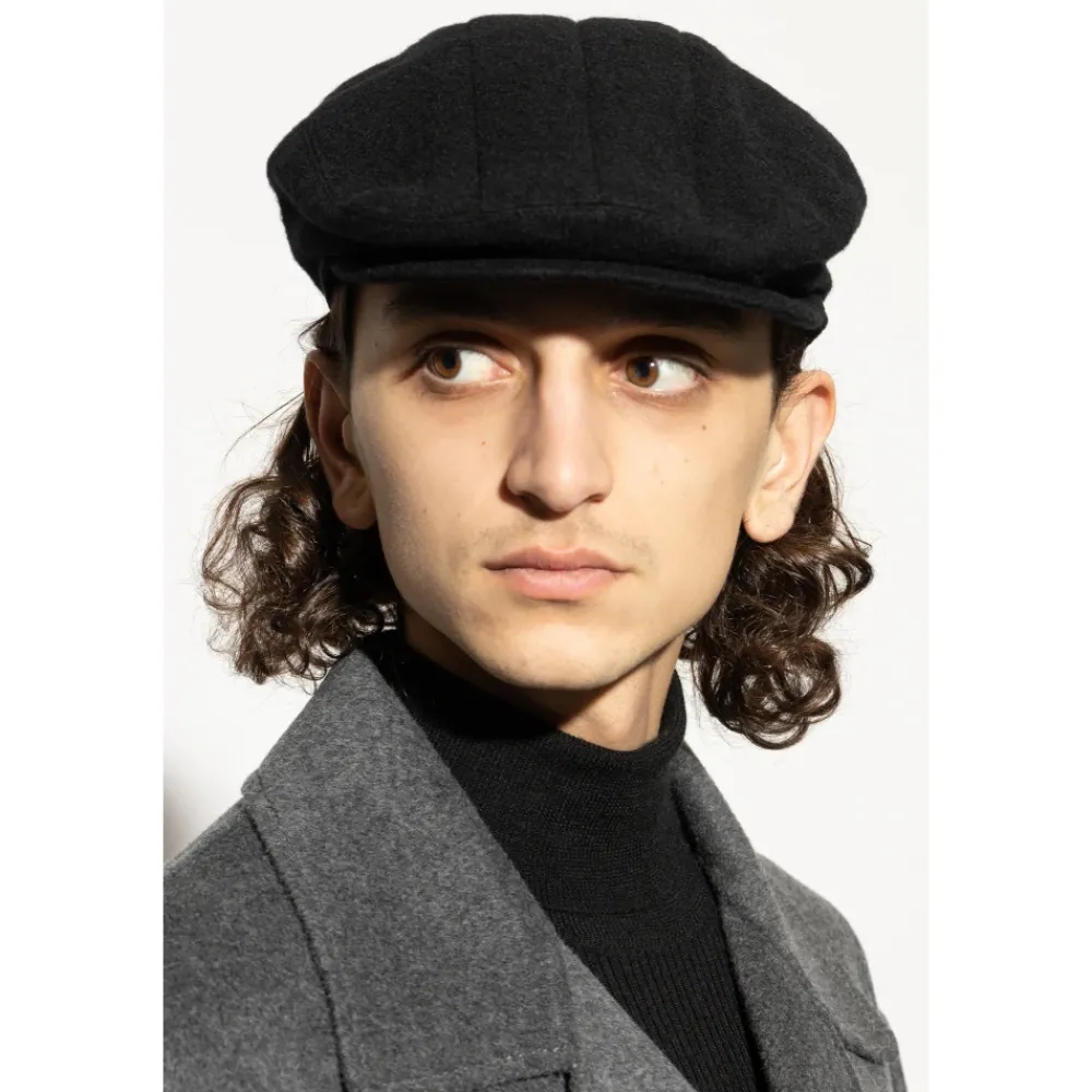 Heren Yohji Yamamoto Hoeden^Wollen platte pet