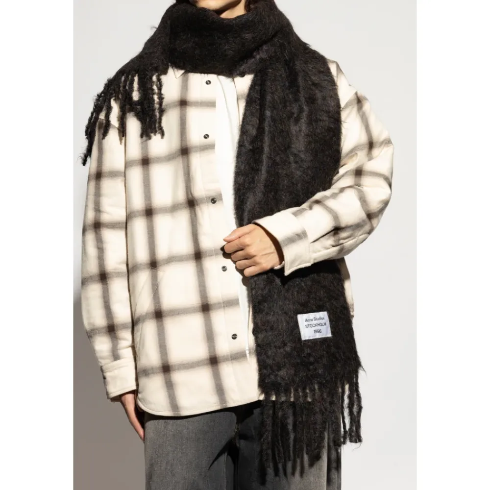 Heren Acne Studios Wollen sjaal met logo