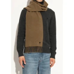 DAMES Ami Paris Sjaals|Sjaals^Wollen sjaal met logo